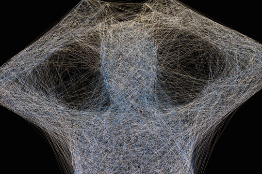 Abstract man made of wires