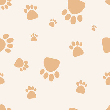 Paws seamless pattern background