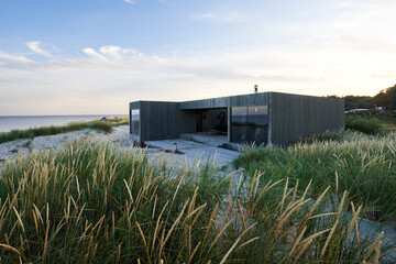 Fototapeta premium Minimalistic scandinavian spa on the beach