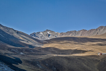 Fototapeta na wymiar landscape with snow and mountains