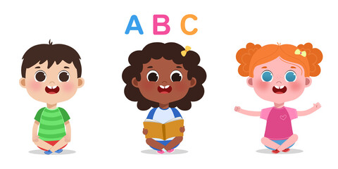 happy children illustration