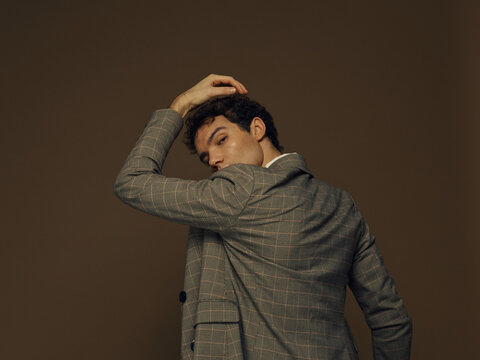 Man looking over his shoulder