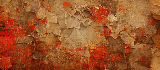 red brown color cardboard paper fiber texture background with Generative AI Technology