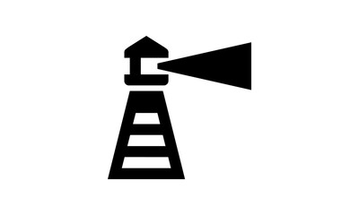 lighthouse vector icon black and white perfect pixel eps 8 