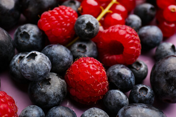 Heap of fresh ripe berries, closeup