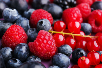 Heap of fresh ripe berries, closeup