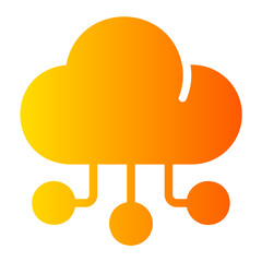 cloud server gradient icon