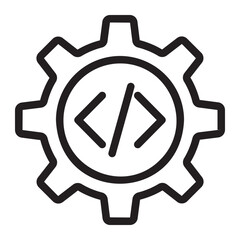 coding glyph icon