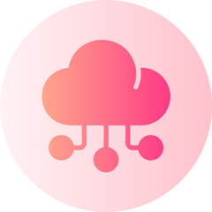 cloud server gradient icon