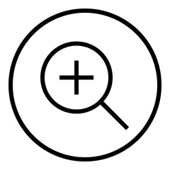 Fototapeta premium Zoom In Circular line icon