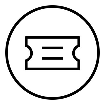 recommend clip art: Ticket Circular line icon