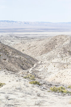 Scenic view of the The Carrizo Plain from the Temblor Range.