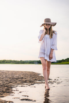 Young Girl at Beach at Golden Hour