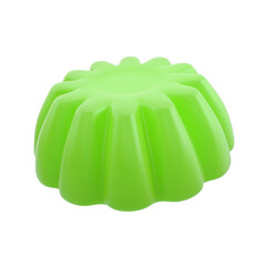 Green jelly isolated on background