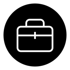 Brief Case Circular glyph icon