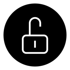 Padlock Circular glyph icon