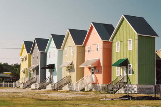 Row of Colorful Beach Houses