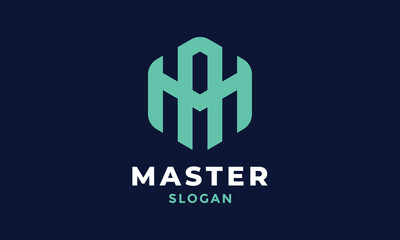 Logo initials MA minimalism