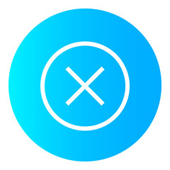 Close Circular gradient icon