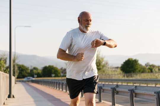 Man Running On The Bridge