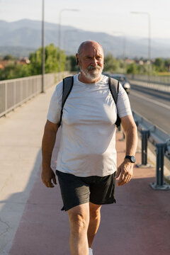 Senior Man Enjoying His Walk