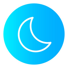 Moon Circular gradient icon