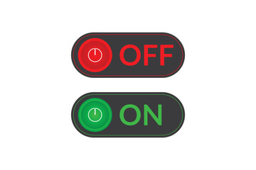 ON and OFF switch or button design.