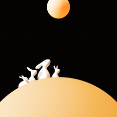 토끼해, 신년배경 © LHG