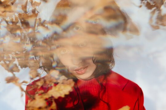 Surreal portrait of woman