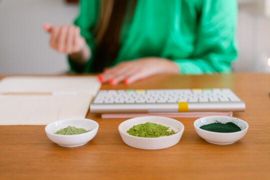 Natural dietitian office desk