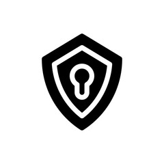 secure glyph icon