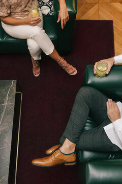 Anonymous Man and Woman Having Drinks
