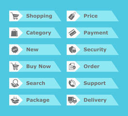 E-commerce and online shopping design template for mobile and web application. Vector