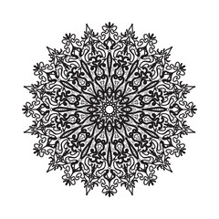 Mandala seamless pattern floral ornament.