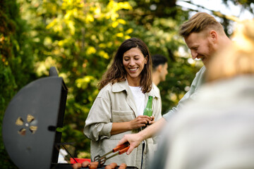 Friends Having Barbecue Party 