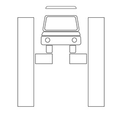 car lift hydraulic icon