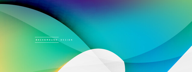 Abstract background. Fluid gradient color wave template for wallpaper, banner, background or landing