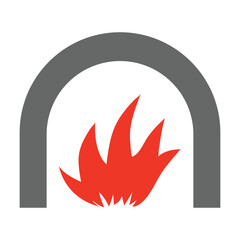 fireplace icon vector