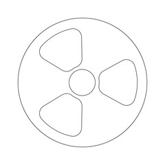 radiation icon vector