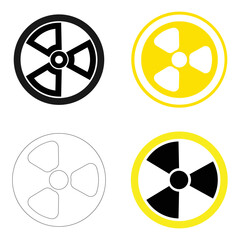 radiation icon vector