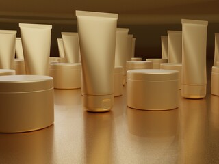 Golden cosmetic products