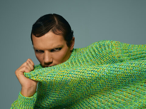 Male model dramatic fashion