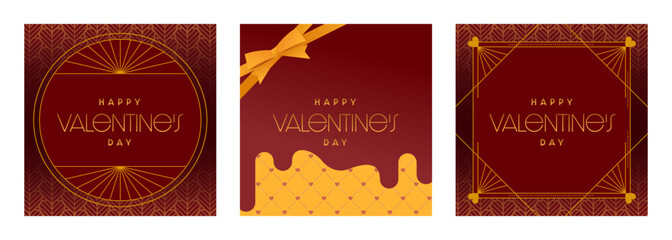 バレンタインのスクエア型バナー　クラシック