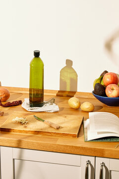 Vegetables On Kitchen Table
