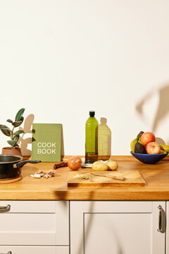Vegetables On Kitchen Table
