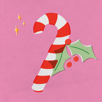 Christmas candy cane concept illustration