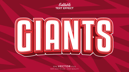 Editable Text Effects for American Football Sports Events Team