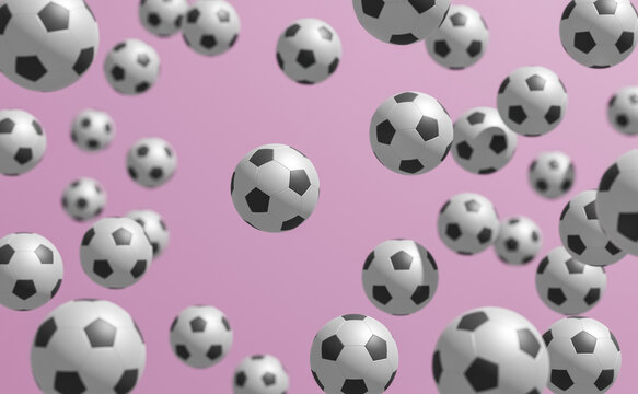Soccer balls pattern background