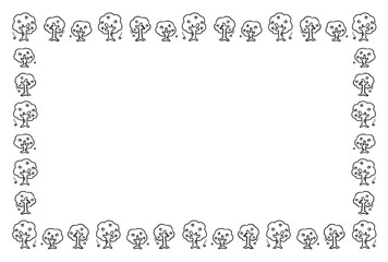 桜並木のフレーム　1色