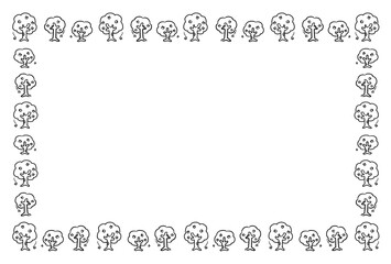 桜並木のフレーム　1色